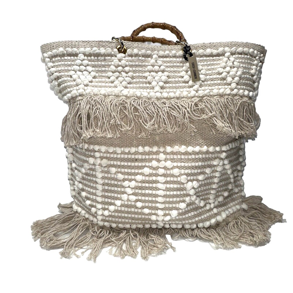 COCO + CARMEN Large Fringe Boho Handbag Tote 2218330A - New with Tags!